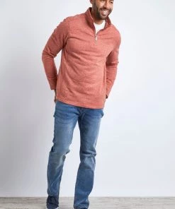 Weird Fish Brown Dansley Recycled 1/4 Zip Fleece -Weird Fish Sales unnamed file 338 scaled