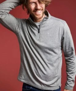 Weird Fish Grey Dansley Recycled 1/4 Zip Fleece