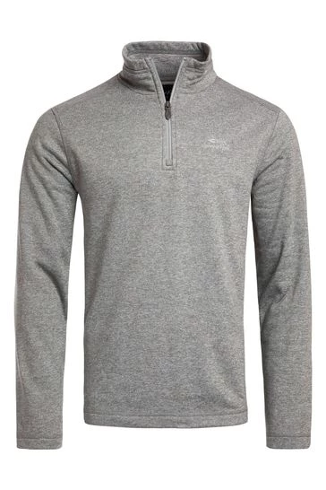 Weird Fish Grey Dansley Recycled 1/4 Zip Fleece 5 Weird Fish Grey Dansley Recycled 1/4 Zip Fleece - Image 5