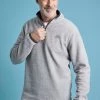 Weird Fish Cream Errill Recycled 1/4 Zip Textured Fleece