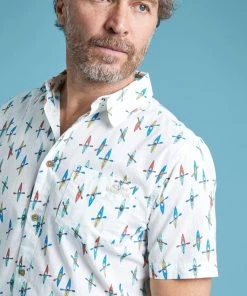 Weird Fish White Oceanside Organic Cotton Printed Short Sleeve Shirt -Weird Fish Sales unnamed file 360 scaled