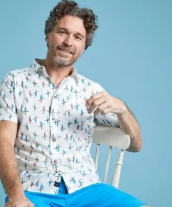 Weird Fish White Oceanside Organic Cotton Printed Short Sleeve Shirt -Weird Fish Sales unnamed file 361 scaled