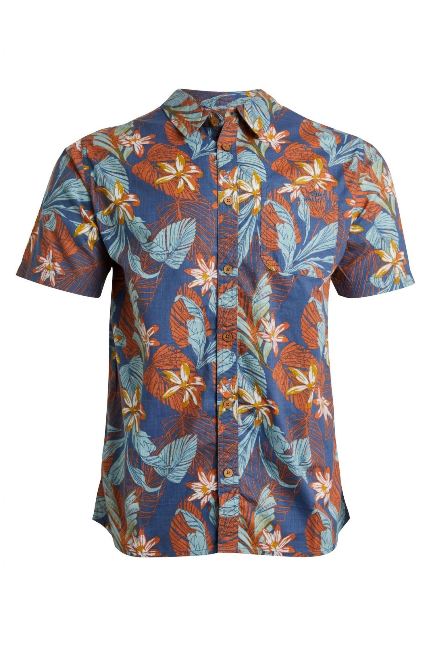 Weird Fish Blue Rainas Organic Cotton Short Sleeve Resort Shirt 5 Weird Fish Blue Rainas Organic Cotton Short Sleeve Resort Shirt - Image 5