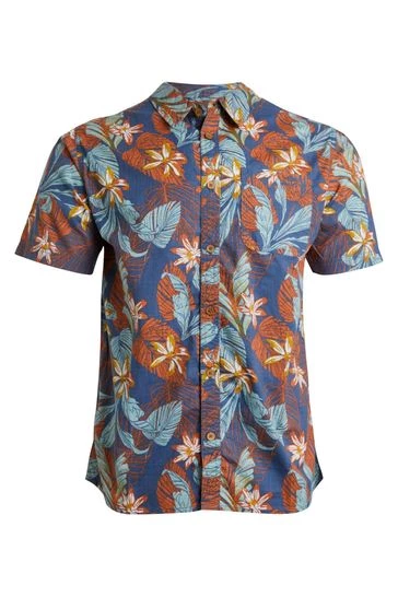 Weird Fish Blue Rainas Organic Cotton Short Sleeve Resort Shirt 7 Weird Fish Blue Rainas Organic Cotton Short Sleeve Resort Shirt - Image 7