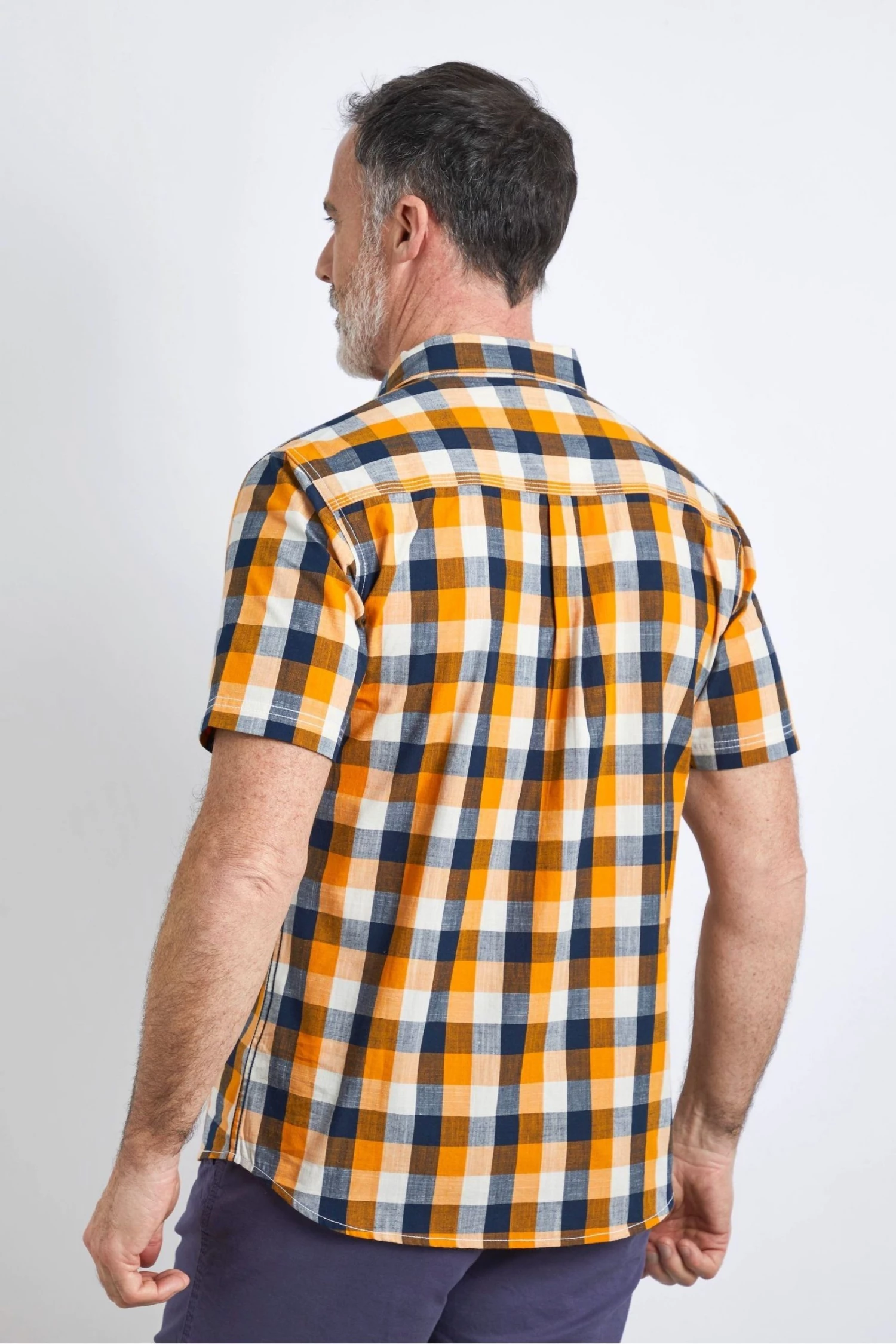 Weird Fish Yellow Berkley Organic Cotton Short Sleeve Gingham Shirt 2 Weird Fish Yellow Berkley Organic Cotton Short Sleeve Gingham Shirt - Image 2