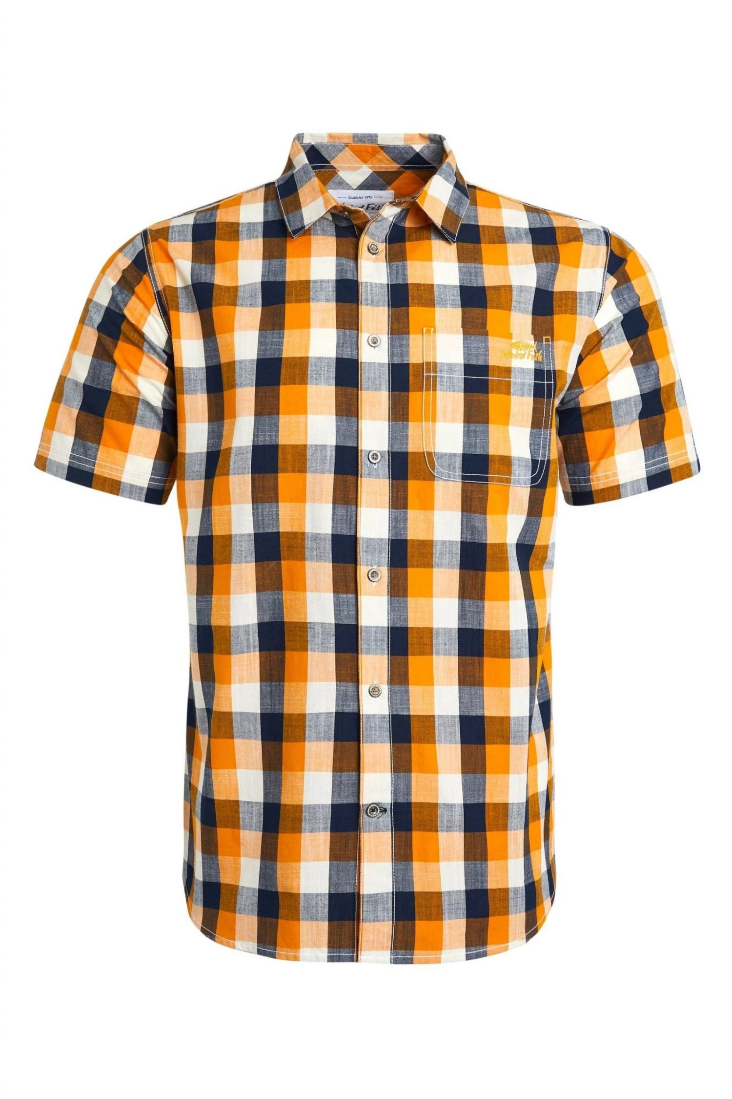 Weird Fish Yellow Berkley Organic Cotton Short Sleeve Gingham Shirt 3 Weird Fish Yellow Berkley Organic Cotton Short Sleeve Gingham Shirt - Image 3