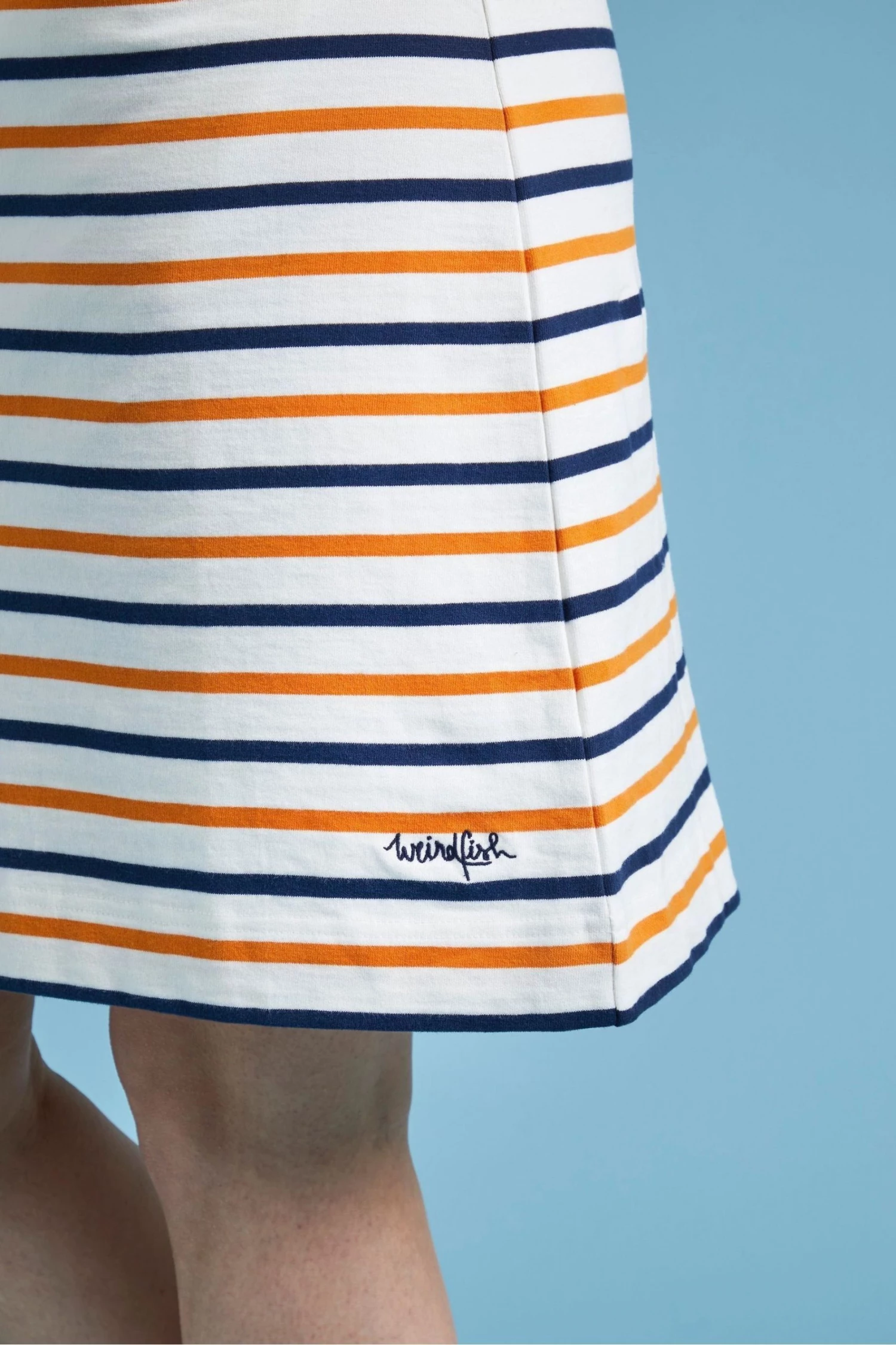 Weird Fish Cream Risso Organic Cotton Striped Dress 3 Weird Fish Cream Risso Organic Cotton Striped Dress - Image 3