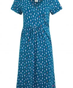 Weird Fish Blue Simmee Organic Cotton Printed Wrap Dress -Weird Fish Sales unnamed file 419 scaled