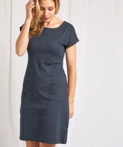 Weird Fish Blue Viola Recycled Organic Jersey Dress