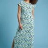Weird Fish Cream Mirren Organic Cotton Printed Maxi Dress