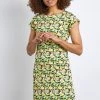 Weird Fish Green Tallahassee Organic Cotton Printed Day Dress
