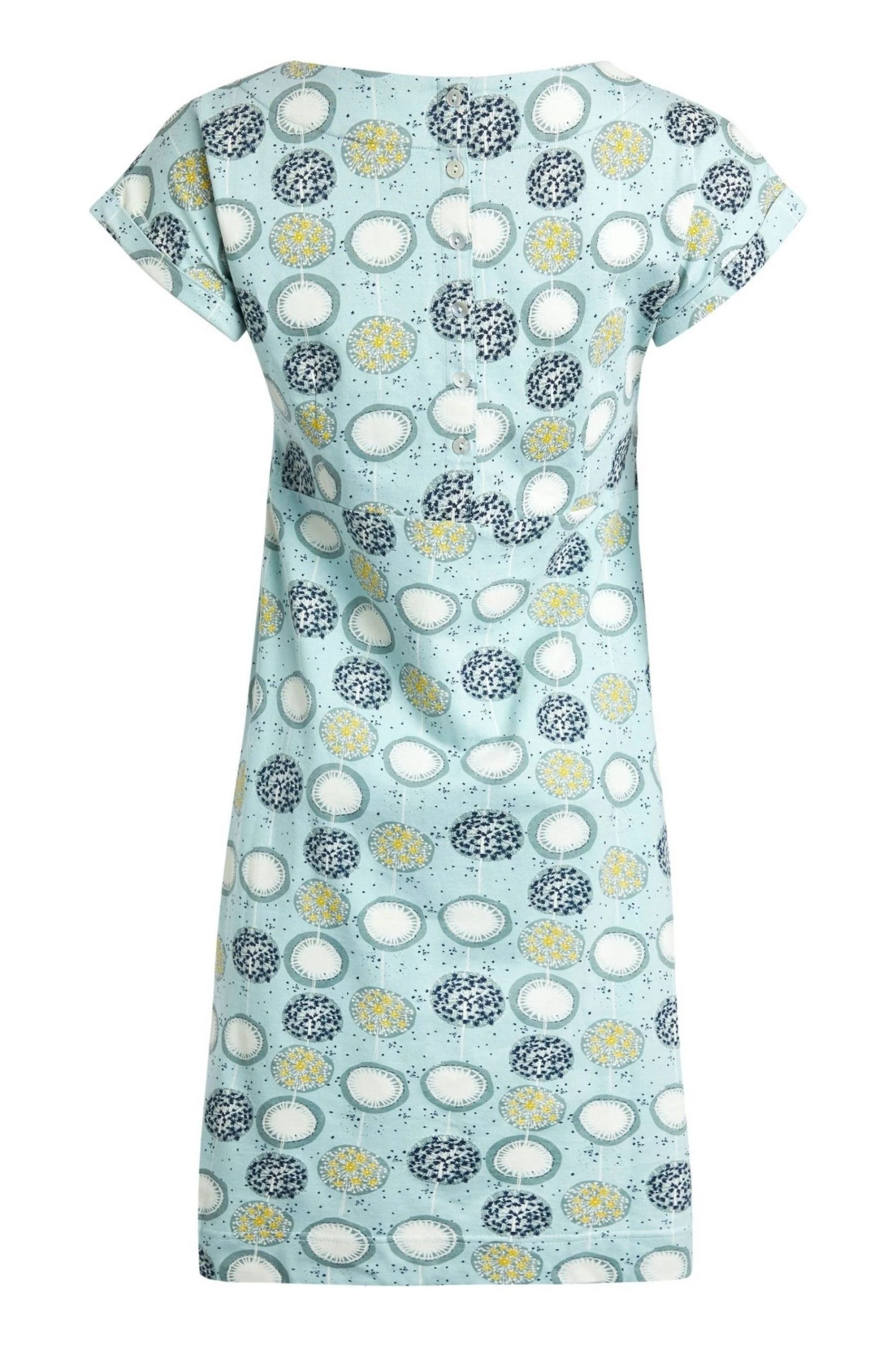 Weird Fish Blue Tallahassee Organic Cotton Printed Day Dress 7 Weird Fish Blue Tallahassee Organic Cotton Printed Day Dress - Image 7