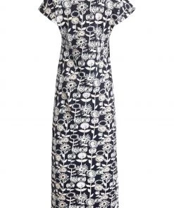 Weird Fish Blue Mirren Organic Cotton Printed Maxi Dress -Weird Fish Sales unnamed file 447 scaled