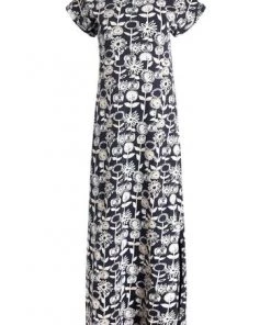 Weird Fish Blue Mirren Organic Cotton Printed Maxi Dress -Weird Fish Sales unnamed file 448