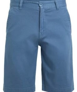 Weird Fish Blue Rayburn Organic Cotton Flat Front Shorts -Weird Fish Sales unnamed file 466