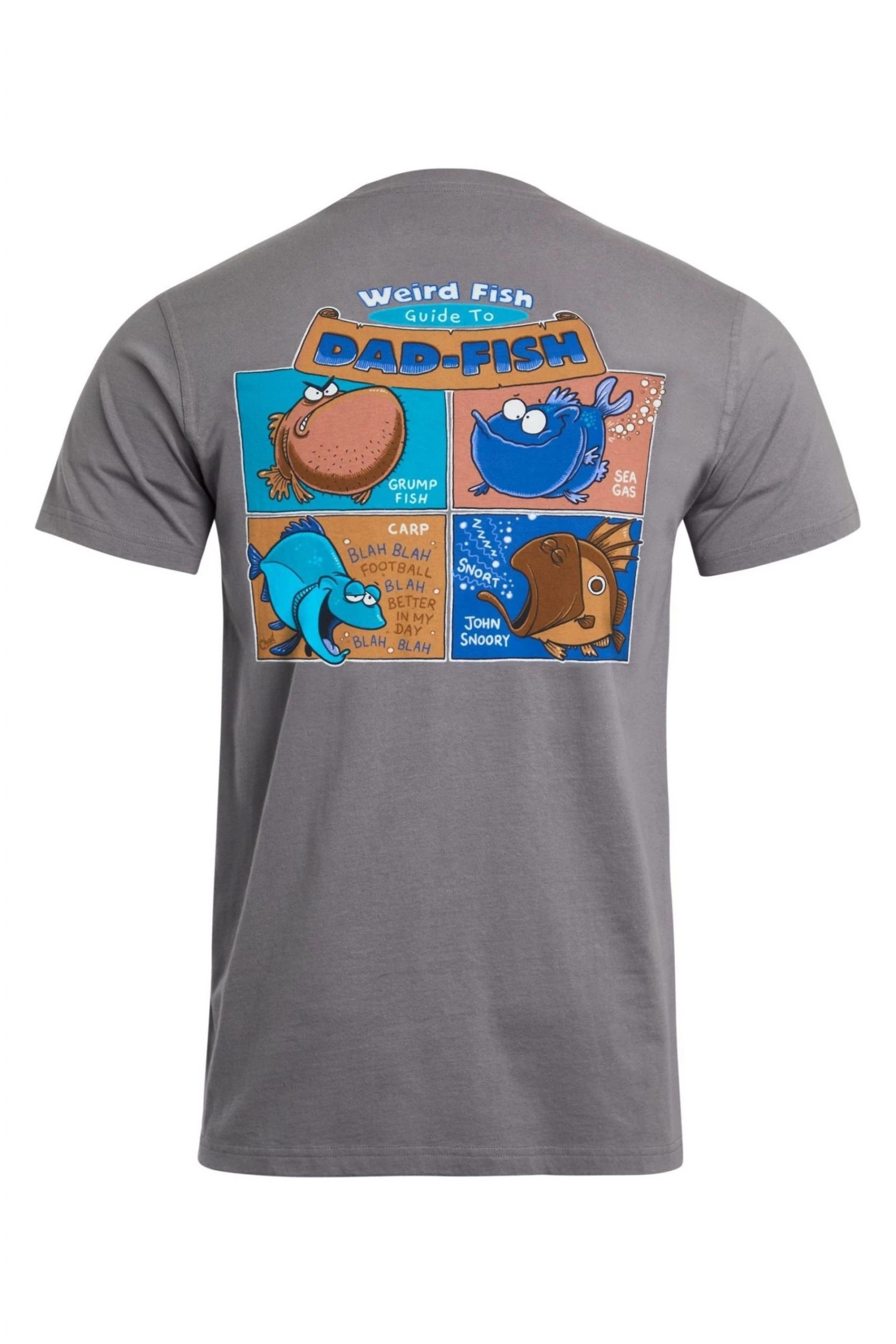 Weird Fish Grey Dad Fish Organic Cotton Artist T-Shirt 5 Weird Fish Grey Dad Fish Organic Cotton Artist T-Shirt - Image 5