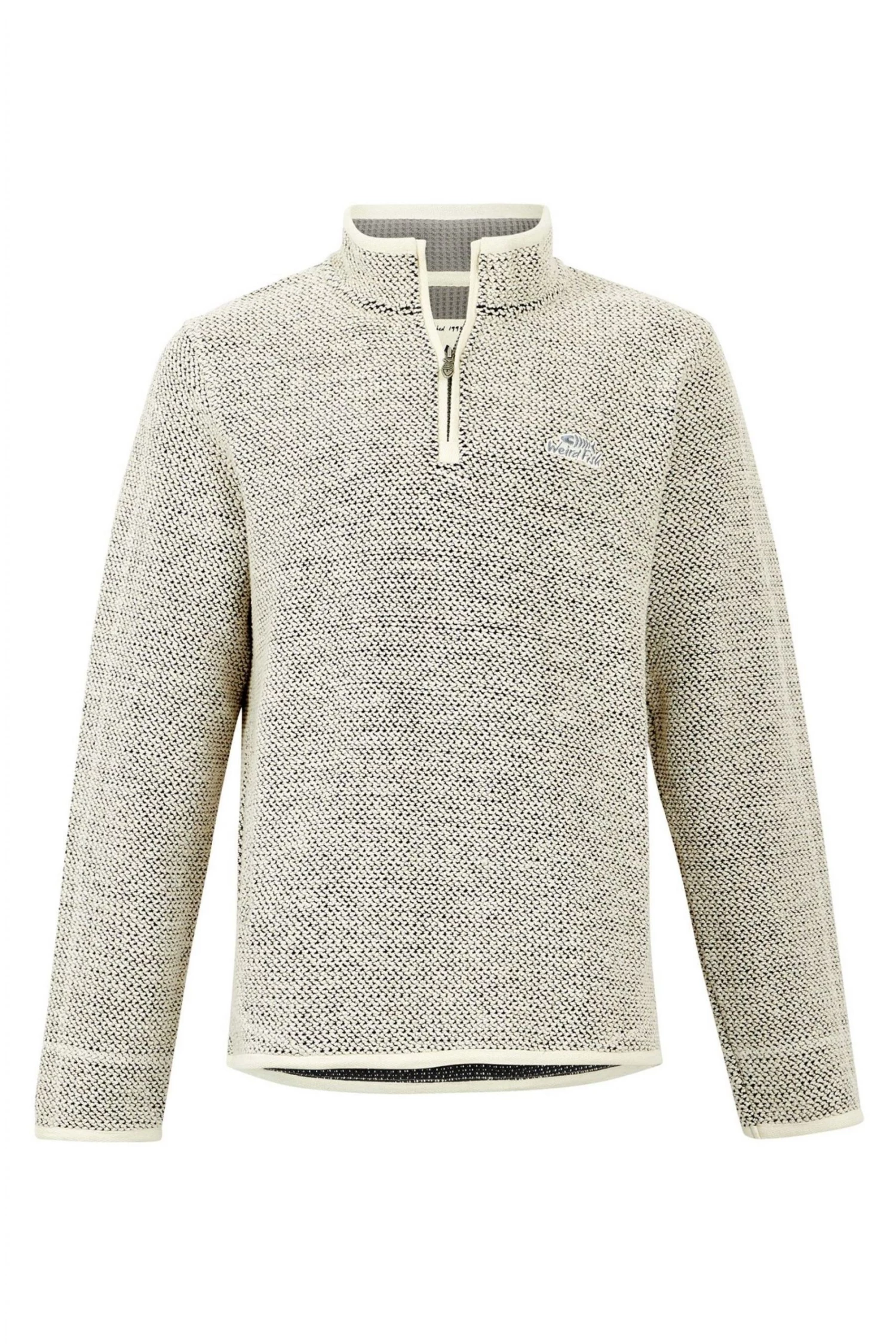 Weird Fish Cream Zip Eco Maraoni Sweatshirt 1 Weird Fish Cream Zip Eco Maraoni Sweatshirt