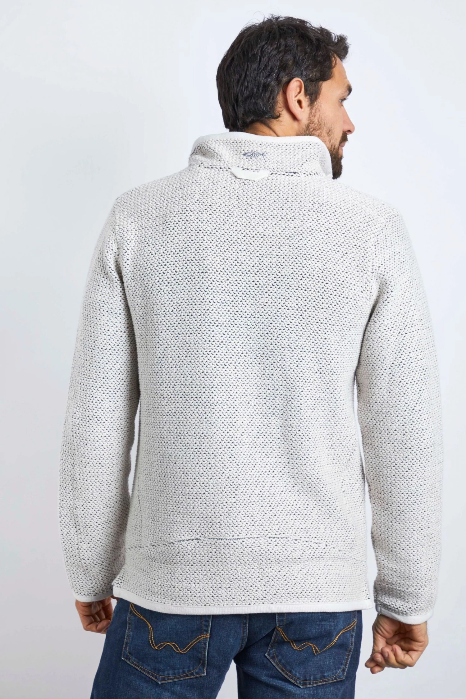 Weird Fish Cream Zip Eco Maraoni Sweatshirt 4 Weird Fish Cream Zip Eco Maraoni Sweatshirt - Image 4