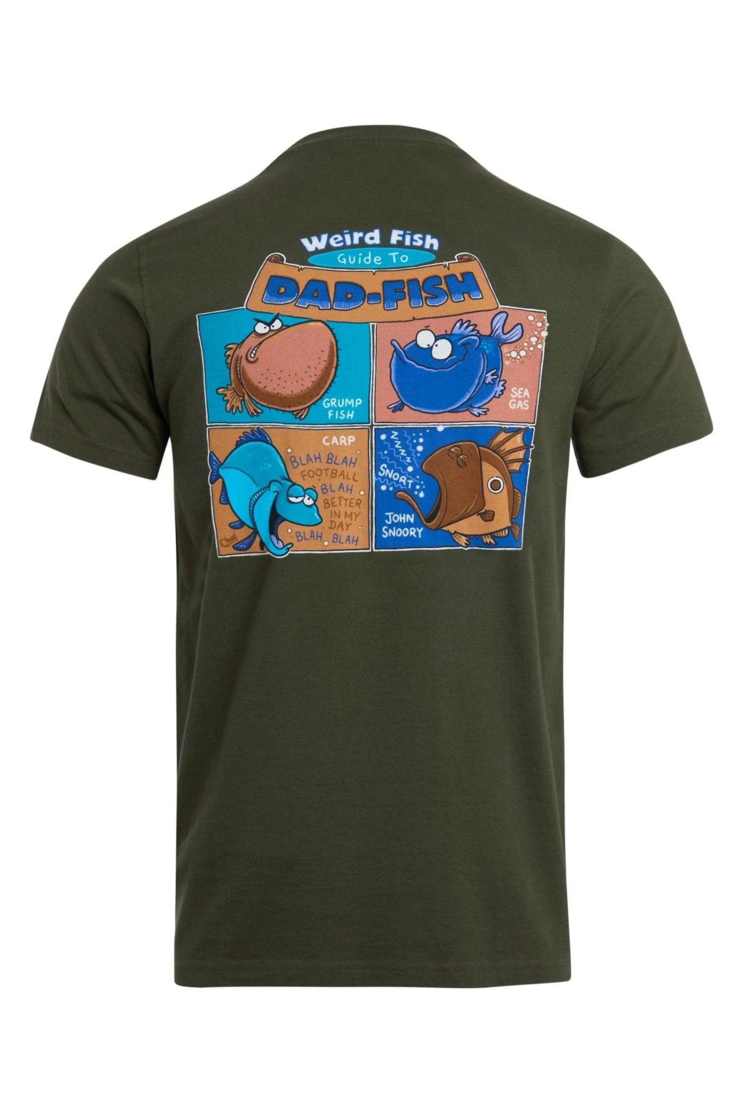 Weird Fish Green Dad Fish Organic Cotton Artist T-Shirt 4 Weird Fish Green Dad Fish Organic Cotton Artist T-Shirt - Image 4