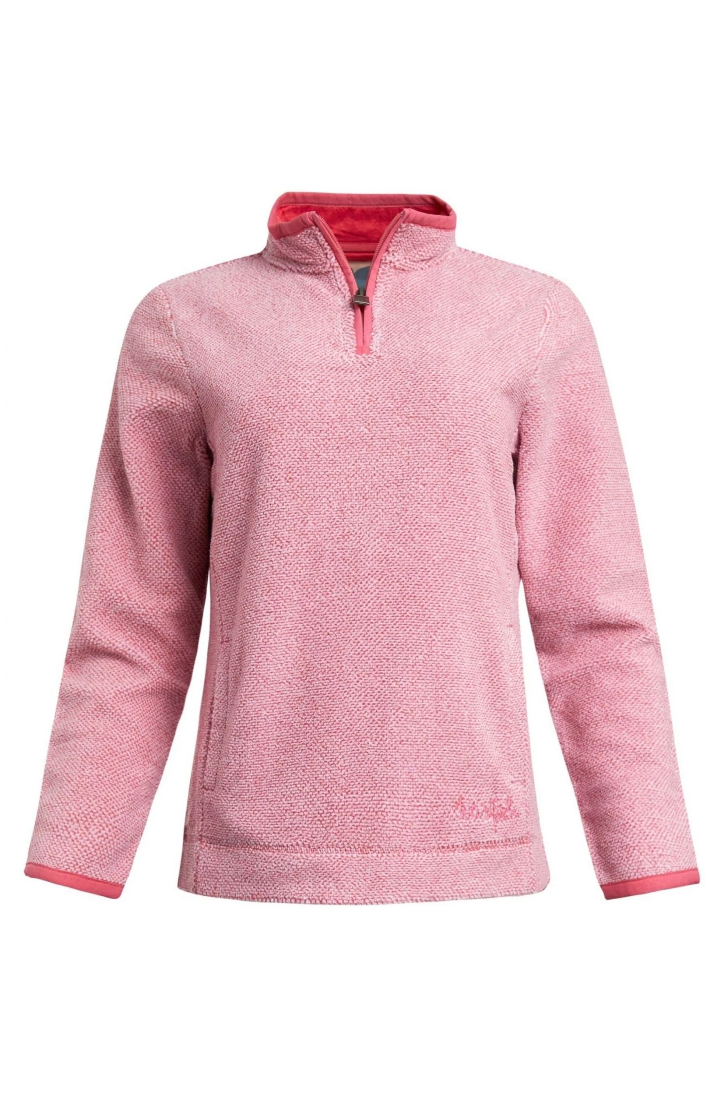Weird Fish Georgina Pink Recycled 1/4 Zip Fleece 4 Weird Fish Georgina Pink Recycled 1/4 Zip Fleece - Image 4