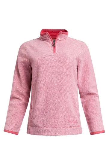 Weird Fish Georgina Pink Recycled 1/4 Zip Fleece 6 Weird Fish Georgina Pink Recycled 1/4 Zip Fleece - Image 6