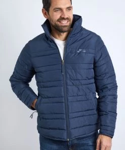 Weird Fish Blue Clearlake Recycled Padded Jacket