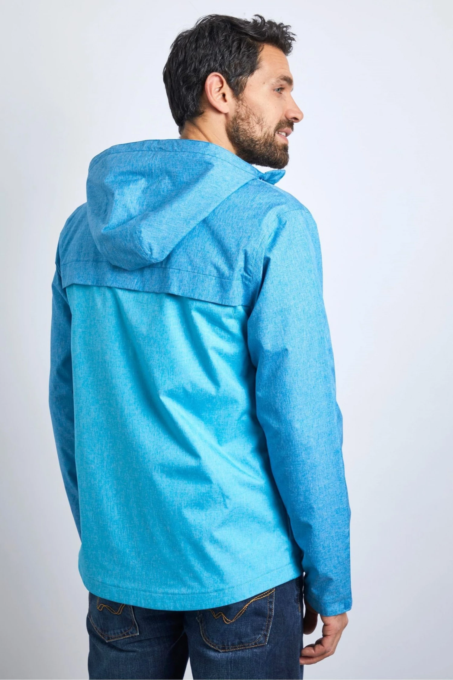 Weird Fish Blue Recycled Waterproof Jacket 2 Weird Fish Blue Recycled Waterproof Jacket - Image 2