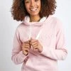 Weird Fish Pink Bodhi Recycled Organic Snow Marl Hoodie