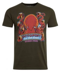 Weird Fish Green Octopint Organic Cotton Artist T-Shirt -Weird Fish Sales unnamed file 58