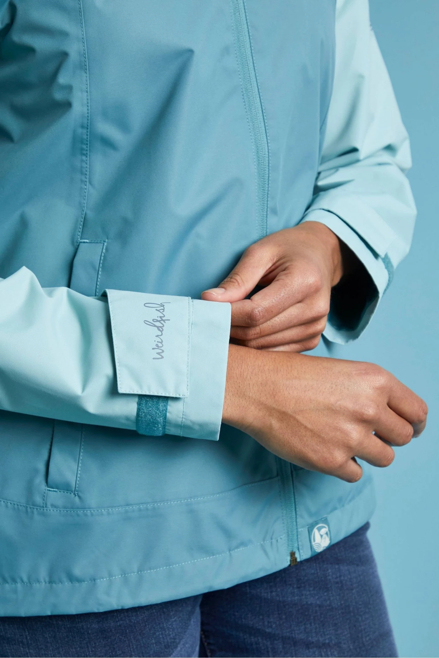 Weird Fish Camelia Green Recycled Waterproof Jacket 3 Weird Fish Camelia Green Recycled Waterproof Jacket - Image 3