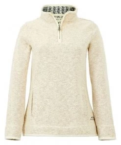 Weird Fish Cream Aria 1/4 Zip Eco Macaroni Sweatshirt -Weird Fish Sales unnamed file 591