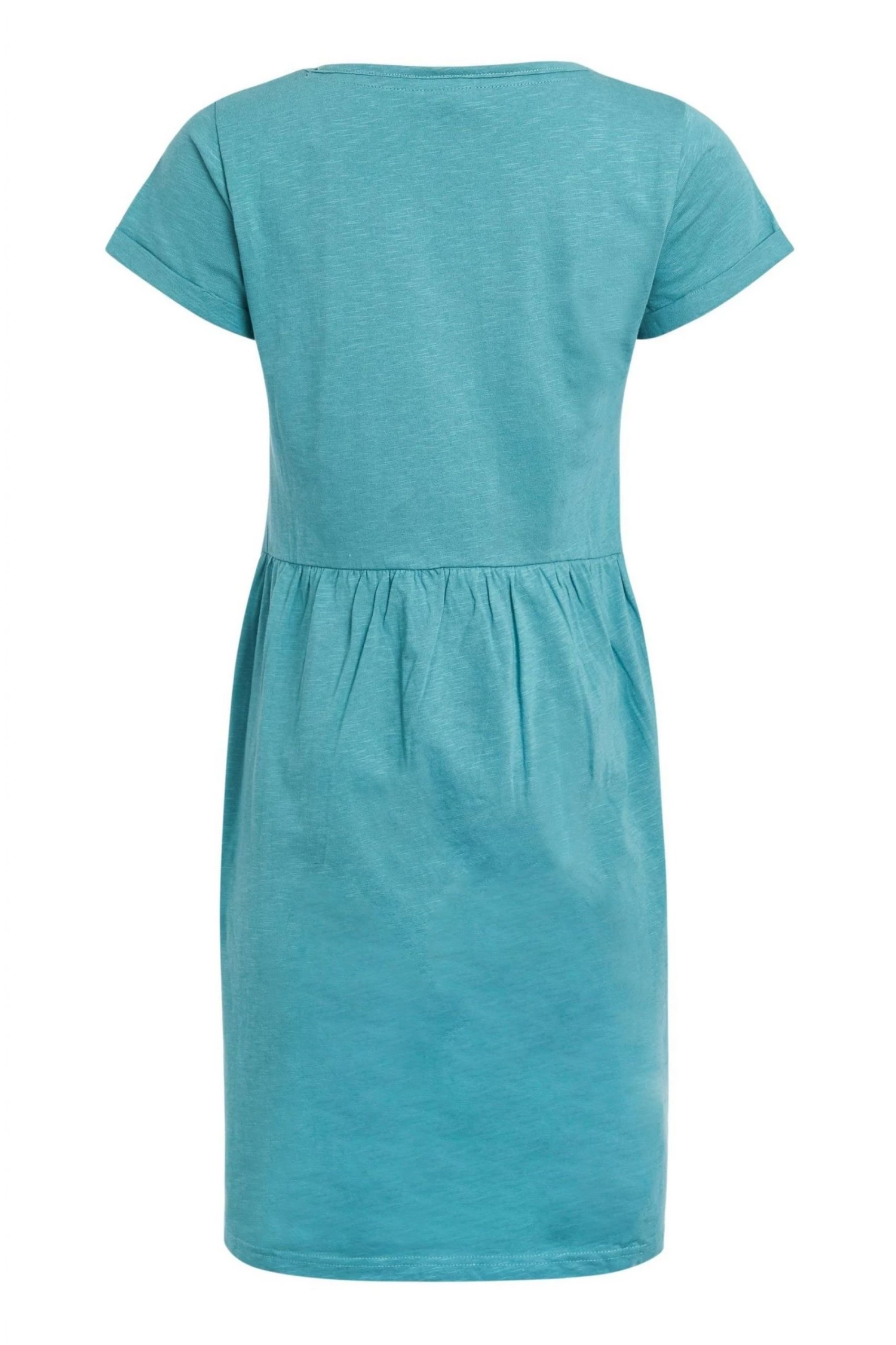 Weird Fish Green Kalee Organic Cotton Plain Dress 4 Weird Fish Green Kalee Organic Cotton Plain Dress - Image 4