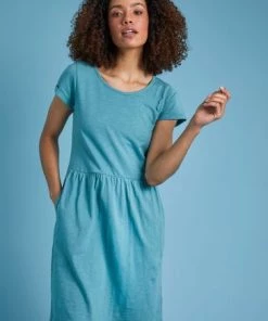 Weird Fish Green Kalee Organic Cotton Plain Dress 9 Weird Fish Green Kalee Organic Cotton Plain Dress -Weird Fish Sales unnamed file 596