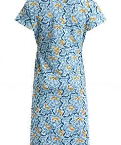 Weird Fish Green Simmee Organic Cotton Printed Wrap Dress -Weird Fish Sales unnamed file 600 scaled