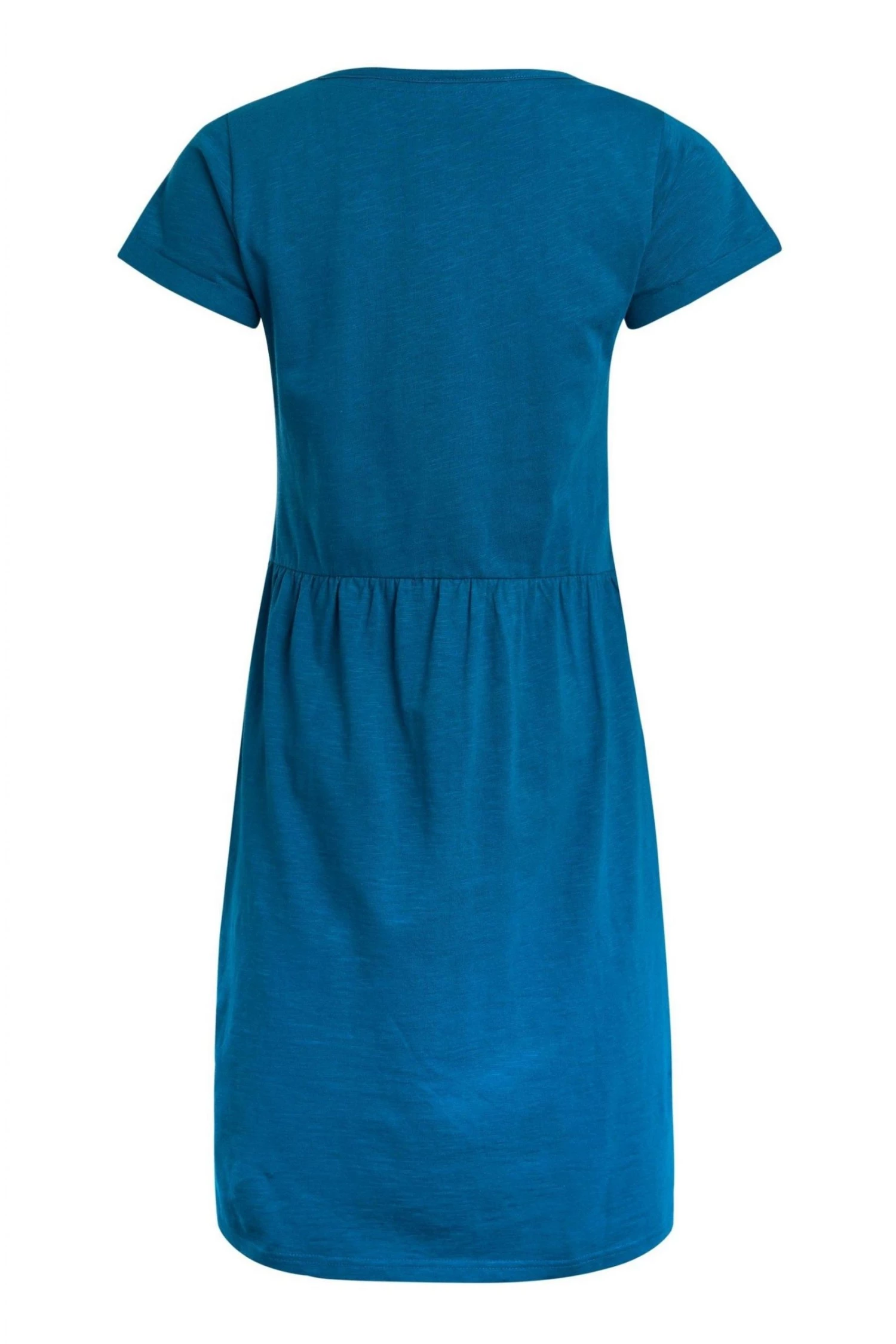 Weird Fish Blue Kalee Organic Cotton Jersey Dress 4 Weird Fish Blue Kalee Organic Cotton Jersey Dress - Image 4
