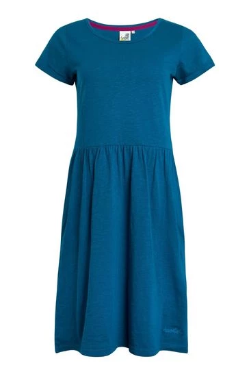 Weird Fish Blue Kalee Organic Cotton Jersey Dress 5 Weird Fish Blue Kalee Organic Cotton Jersey Dress - Image 5