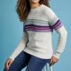 Weird Fish Cream Koko Retro Striped Jumper
