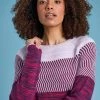 Weird Fish Pink Silves Organic Cotton Fine Knit Jumper