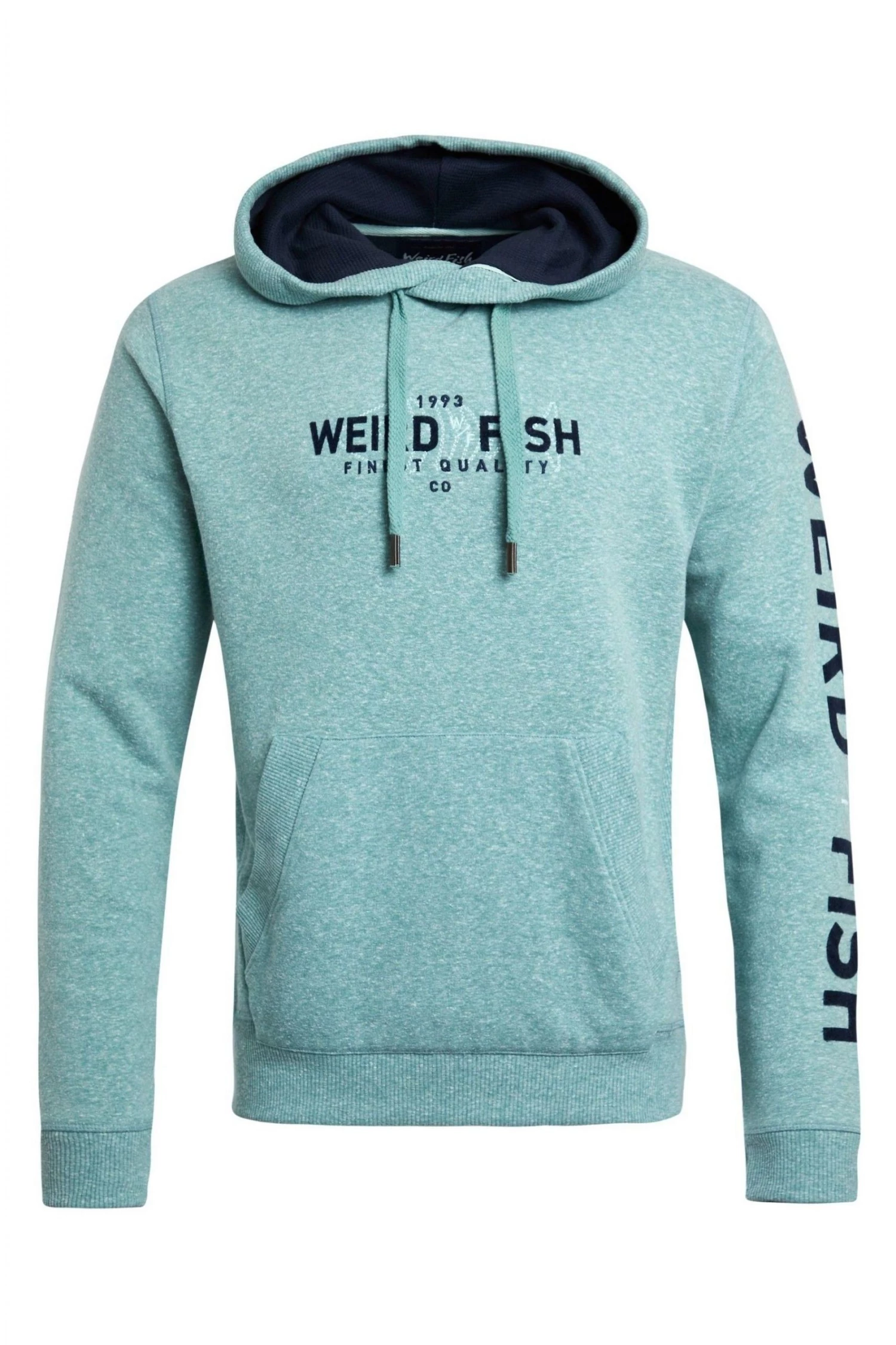 Weird Fish Green Recycled Organic Snow Marl Hoodie 4 Weird Fish Green Recycled Organic Snow Marl Hoodie - Image 4