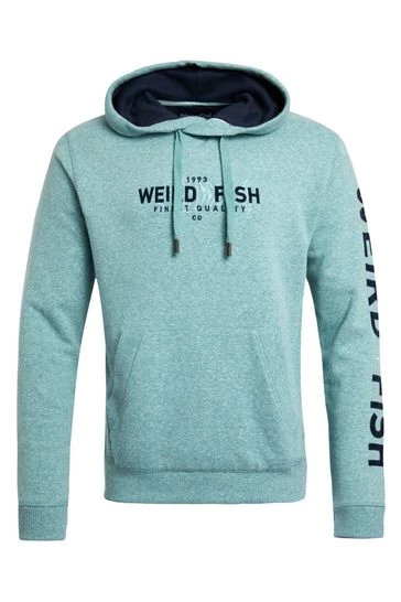 Weird Fish Green Recycled Organic Snow Marl Hoodie 6 Weird Fish Green Recycled Organic Snow Marl Hoodie - Image 6