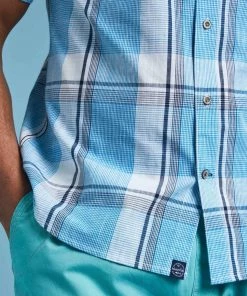 Weird Fish Blue Organic Short Sleeve Check Shirt -Weird Fish Sales unnamed file 677 scaled