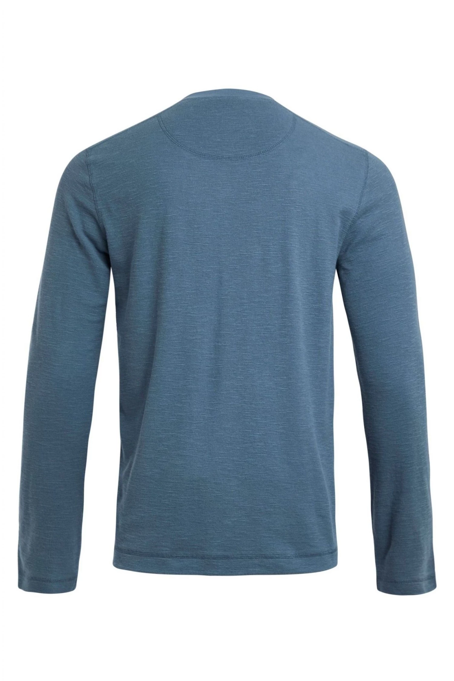 Weird Fish Blue Palmer Organic Cotton Henley Long Sleeve Top 5 Weird Fish Blue Palmer Organic Cotton Henley Long Sleeve Top - Image 5