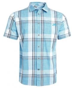 Weird Fish Blue Organic Short Sleeve Check Shirt -Weird Fish Sales unnamed file 680