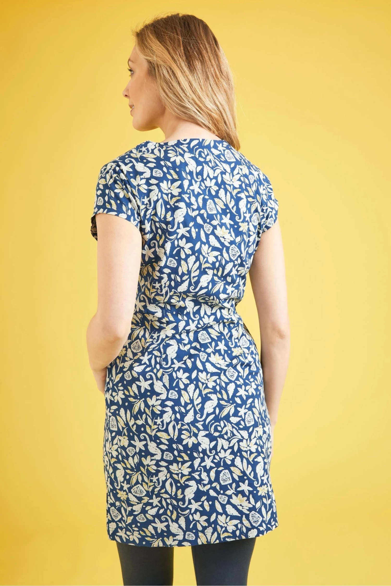 Weird Fish Blue Monsanta Organic Cotton Tunic 2 Weird Fish Blue Monsanta Organic Cotton Tunic - Image 2