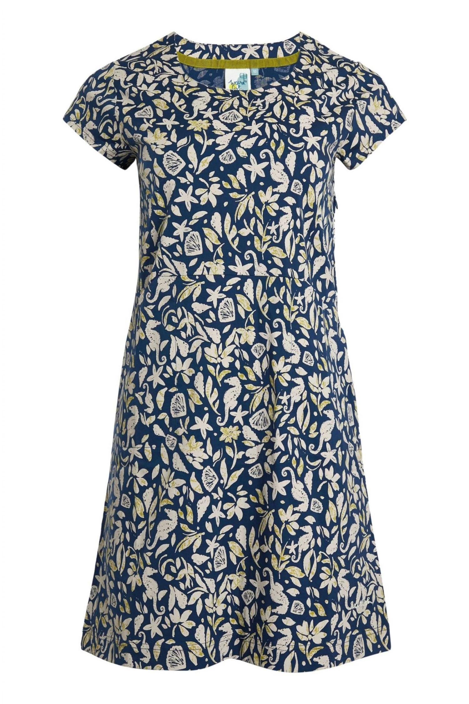 Weird Fish Blue Monsanta Organic Cotton Tunic 3 Weird Fish Blue Monsanta Organic Cotton Tunic - Image 3