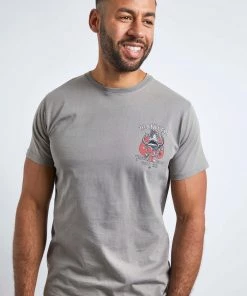 Weird Fish Grey Motorcod Organic Cotton Heritage Artist T-Shirt