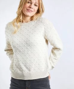 Weird Fish Marlee Cream Bobble Stitch Jumper