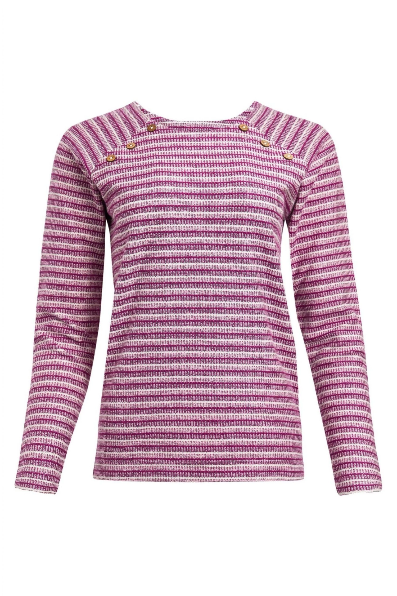 Weird Fish Pink Organic Cotton Striped Crew-Neck Sweatshirt 4 Weird Fish Pink Organic Cotton Striped Crew-Neck Sweatshirt - Image 4