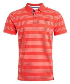 Weird Fish Orange Rothko Vintage Washed Stripe Polo Shirt -Weird Fish Sales unnamed file 753