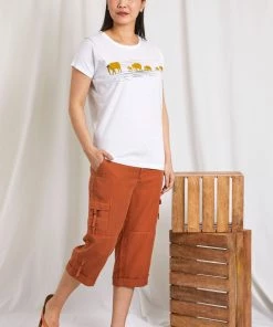 Weird Fish White Elephas Organic Cotton Graphic T-Shirt